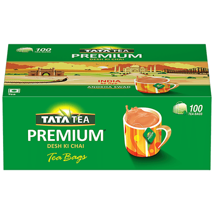 Tata Tea Premium Leaf Tea, 200 G (100 Bags X 2 G Each)(Savers Retail)