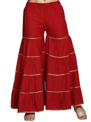 Women Flared Woven Palazzos