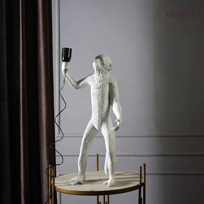 Modern Art Monkey Decorative Lamp White