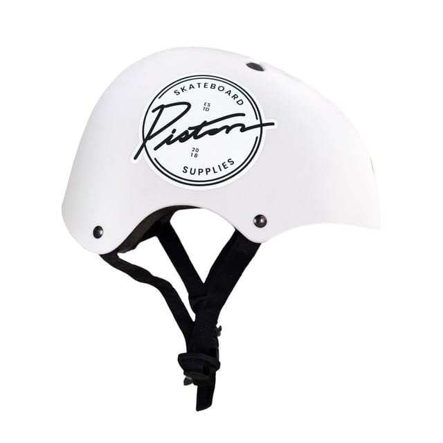 PISTON SKATEBOARD HELMET ( White Colour )-Small