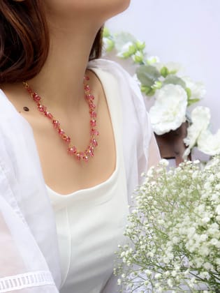 Ilham Pink Necklace-Pink