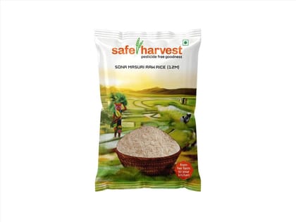 Safe Harvest Sona Masuri Raw Rice 12 Months 5kg Unpolished