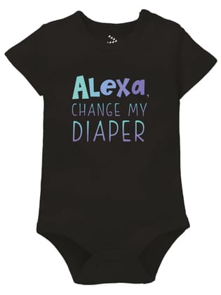 Alexa Change My Diaper - Onesie-0-3 months / No / Black