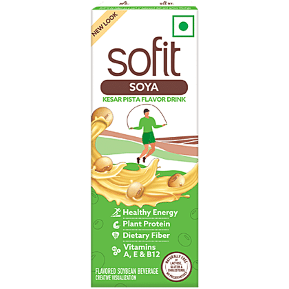 Sofit Soya Drink Kesar Pista, 200 ml Carton