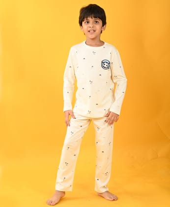 ARGENTINA PALM PRINT LONG SLEEVE PYJAMA SET - OFF WHITE-6-12 MONTHS / 2N / OFF WHITE