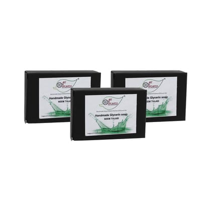 Artnweavess Neem Tulasi Glycerin Soap, 100 gm - Pack of 3