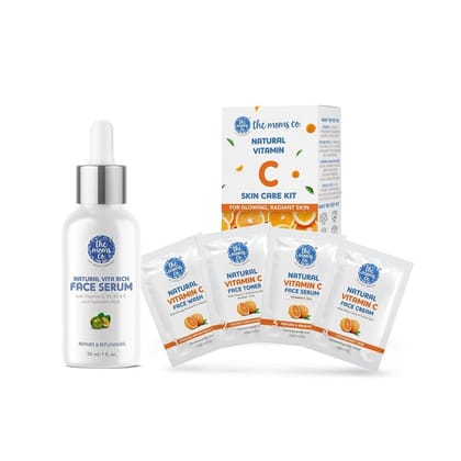 Natural Vita Rich Face Serum (30ML) + The Moms Co. Natural Skin Care Kit