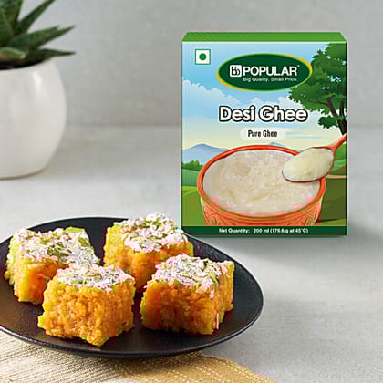 BB Popular Desi White Ghee, 200 ml