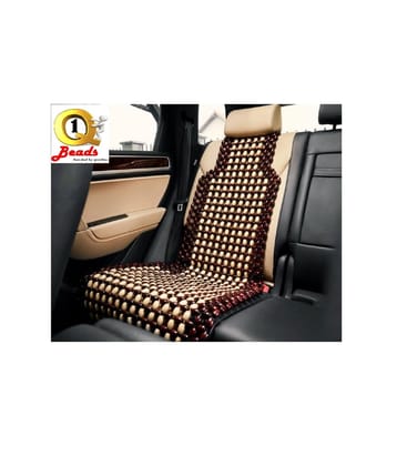 Q1 Beads Wooden Beads Acupressure Mat Car Seat Cover Cushion For All Cars & SUVs, XL, Coffee-XL / Coffee