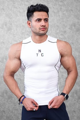 Critical Compression Tank top- White-XL