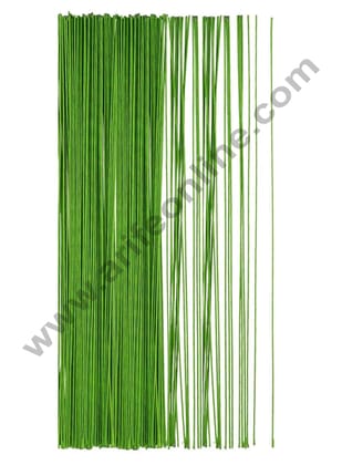 Cake Decor Green Floral Stem Wire for Artificial Flower Making Gauge Wire - 18 Gauge