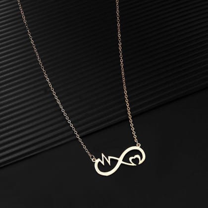 ALL IN ONE Personalized Heart Beat Infinity Necklace Custom 2 Names