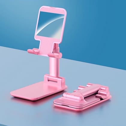 6636 Desktop Cell Phone Stand Phone Holder With Mirror Full 3-Way Adjustable Phone Stand For Desk Height + Angles Perfect As Desk Organizers And Accessories