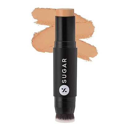 SUGAR Cosmetics Ace Of Face Medium Tan Waterproof, Full Coverage Matte Foundation Stick with Neutral Undertone, Inbuilt Brush for Women (48 Irish) - 12 g