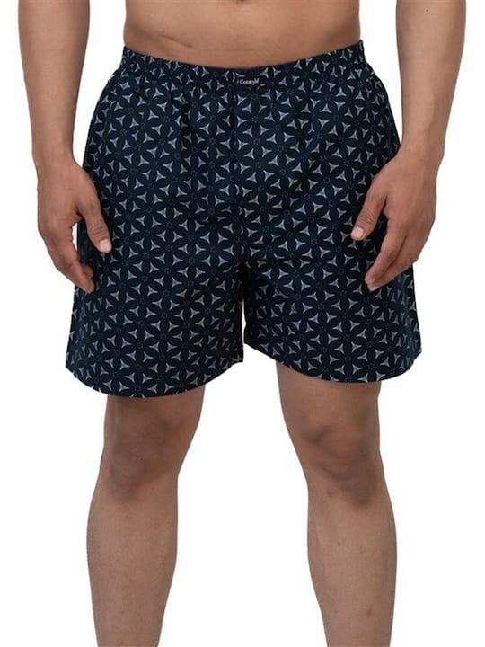 Printed Pure Cotton Boxer Bxr_1005_Navy Blue-S