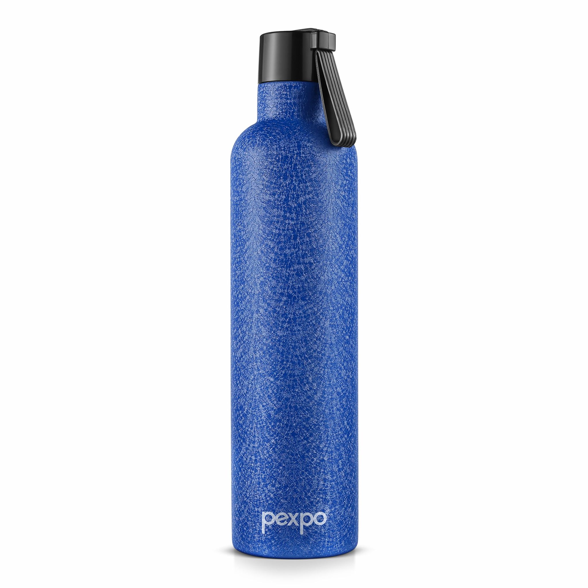 Pexpo Stainless Steel 24 Hrs Hot & Cold Vacuum Insulated Water ISI Certified Flask, 1000ml, Blue, Oslo | Eco-Friendly, Durable, ISI Certified