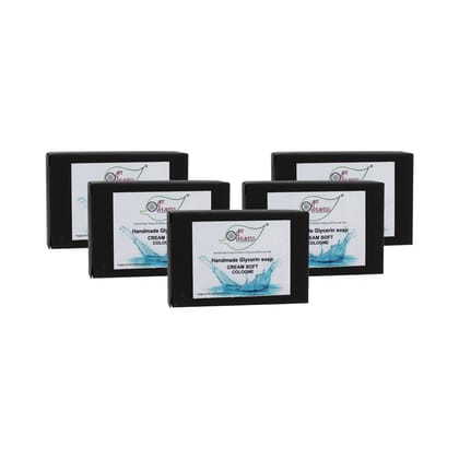 Artnweavess Cream Soft Cologne Glycerin Soap, 100 gm - Pack of 5