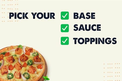 VEG Regular 7" Make Your Own Pizza __ Pan Tossed,Peri Peri Paneer