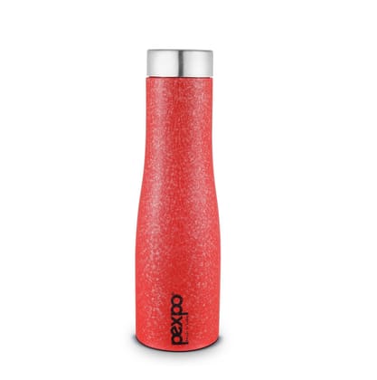 PEXPO Stainless Steel Fridge Water Bottle, 1 Liter, Red, Monaco | Fast Cooling & Leak-Proof Water Bottle (Pack Of 1)