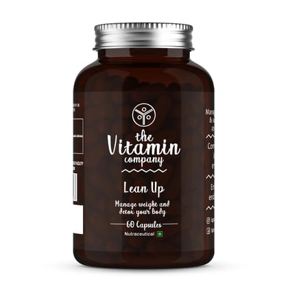 The Vitamin Company Lean Up | Weight Management Formula for Women & Men (60 Capsules)| Infused With Caffeine | Helps control cravings