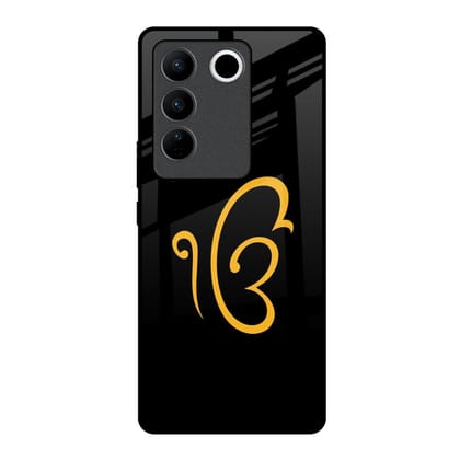 Luxury Fashion Initial Glass Case for Vivo V27 Pro 5G
