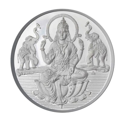 Sri Jagdamba Pearls 5 Grams Lakshmi Silver Coin 99.9 Purity  by SRI JAGDAMBA PEARLS