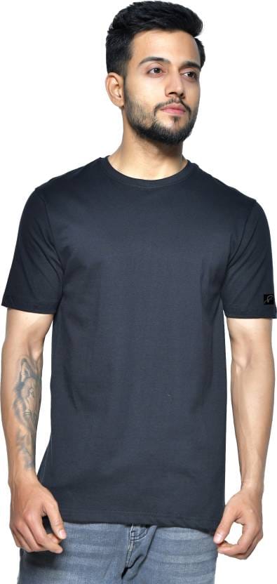 Pack of 2 Men Solid Round Neck Pure Cotton White, Green T-Shirt