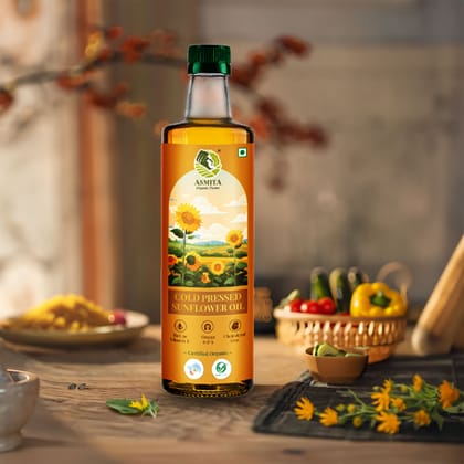 Organic Cold Pressed Sunflower Oil-1 Ltr