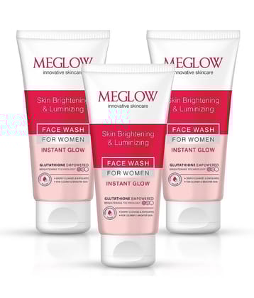 Meglow Skin Brightening & Facewash For Women it Removes Tanning & Dead Skin 100g ( Pack of 3 )