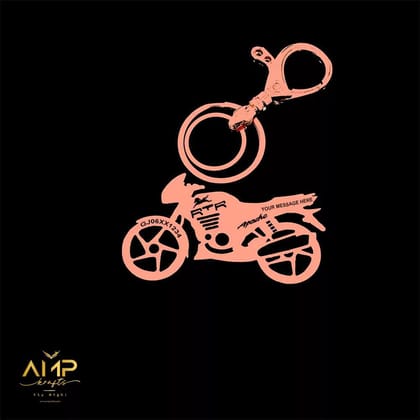 Tvs Apache Rtr 180 Keychain-Rose-Gold