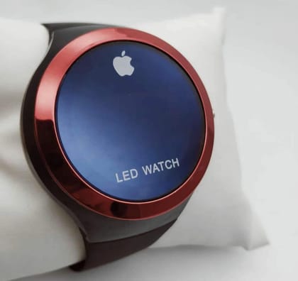 Apple Shape Dial Latest LED Watch Digital Watch- Red  by Ruhi Fashion India