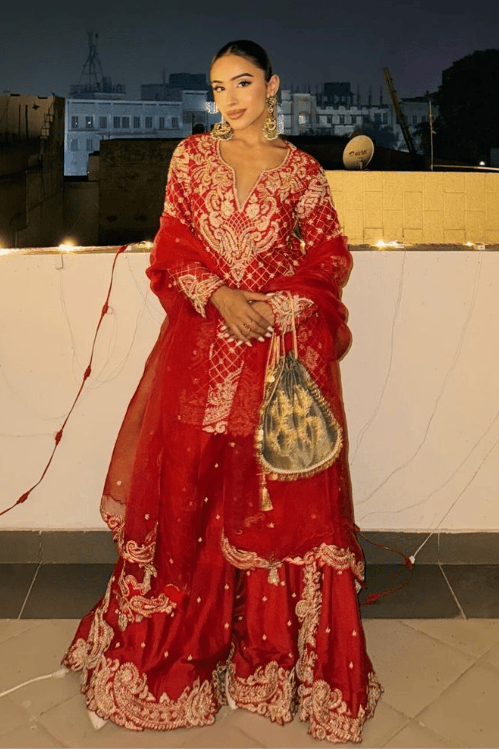 Gurleen Kaur in Milan sharara suit-XS