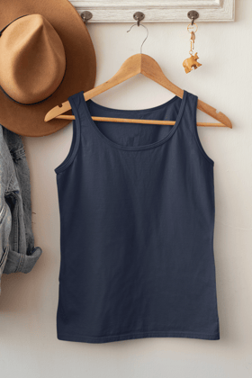 Women's Tank Top: Navy Blue-S