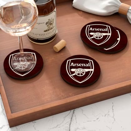 4"x4" Wooden Coasters | Arsenal-Set of 4