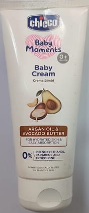 Chicco baby moments baby cream crema bimbi argan oil & avocado butter 100 g