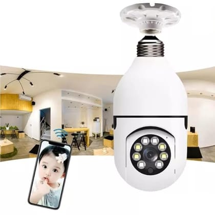 SMARTCAM Bulb WiFi Camera with PTZ HD Infrared Night Vision Two Way Talk Baby Monitor Auto Tracking V380 Home Security