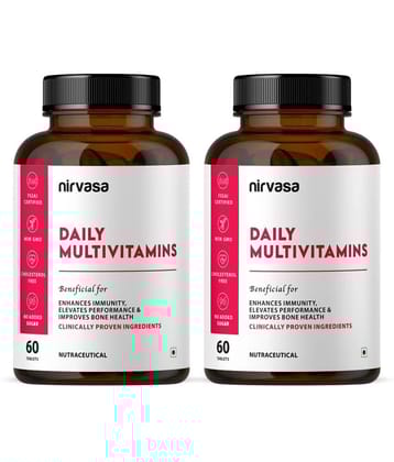 Nirvasa Daily Multivitamin Tablets for Men & Women 60 Tablets (Pack of 2)