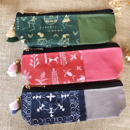 Folk Trio Pencil Pouch Combo