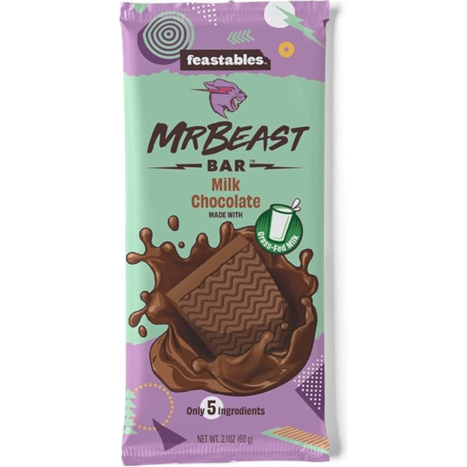 Mr. Beast Milk Chocolate Made with Grass-Fed Milk Chocolate - Imported