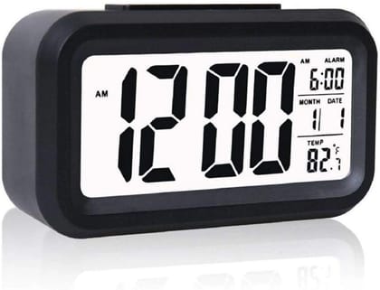 Denzcart Digital Smart Backlight Alarm Clock with Automatic Sensor,Date & Temperature, Alarm Clocks for Bedroom, Digital Clock with Alarm,for Students,for Desk, for Table  by Ruhi Fashion India