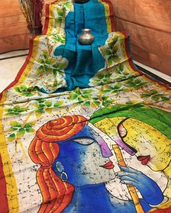 AWESOME LINEN COTTON PRINTED SAREE -1706