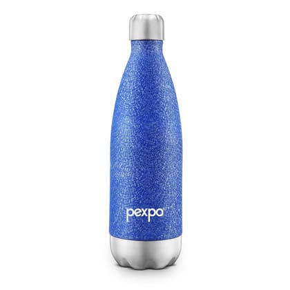 Pexpo Stainless Steel 24 Hrs Hot and Cold Vacuum Insulated ISI Certified Flask, 500ml, Blue, Set of 1, Electro | Lightweight | BPA Free | Leak Proof | School | Home | Kitchen | Travel | Hiking