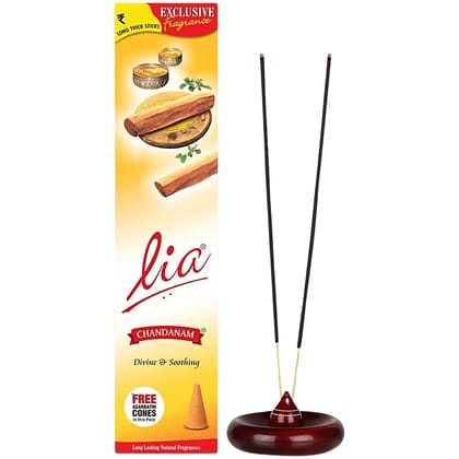 Lia Cycle Chandanam Incense Stick/Agarbatti - Provides Long-Lasting Fragrance, 90 G