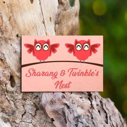 Birds Theme Name Plate-12x8 Inch