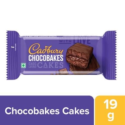 Cadbury Chocobakes Choc Layered Cakes, 19 g