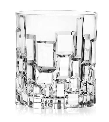 Italian Premium Old Fashioned Crystal Whiskey Glass Set 6, 320 ML