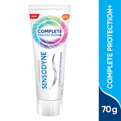 Sensodyne Toothpaste Complete Protection+, All In One Daily Oral Care Tooth Paste For Sensitive Teeth, 70 G(Savers Retail)