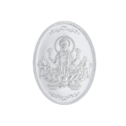 Sri Jagdamba Pearls 10 Grams 99.9%  Laxmi Oval  Silver Coin  by SRI JAGDAMBA PEARLS