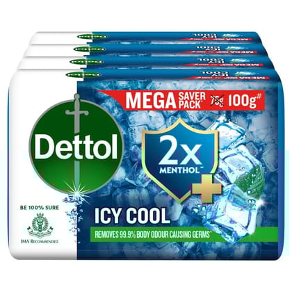 Dettol Icy Cool Soap 500 g (Pack of 5)