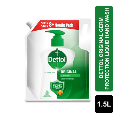 Dettol Original Germ Defense Liquid Handwash - Refill, 1.5 L Pouch